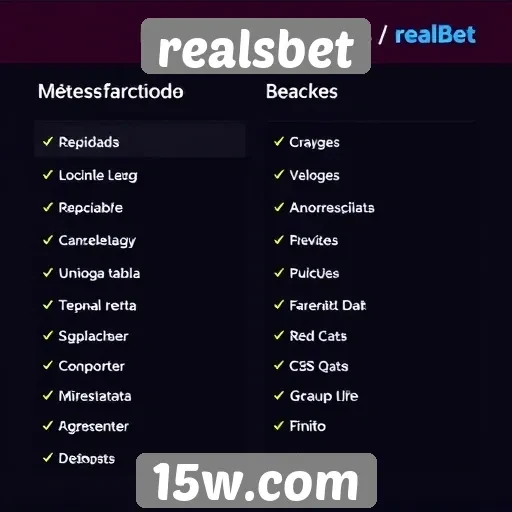 Métodos de pagamento aceitos no realsbet